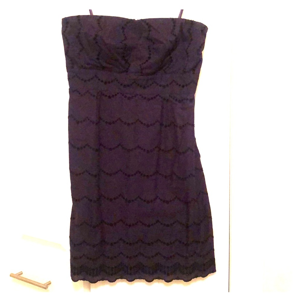 JCrew Navy Strapless Dress